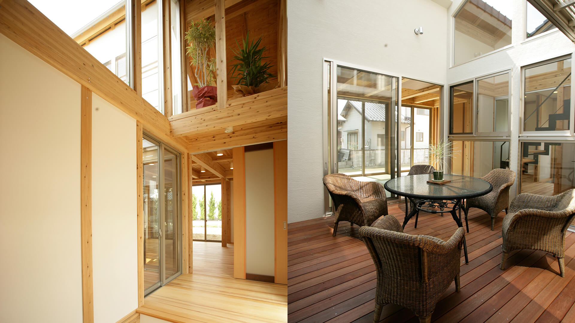 玄関・ウッドデッキ